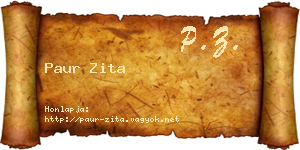 Paur Zita névjegykártya